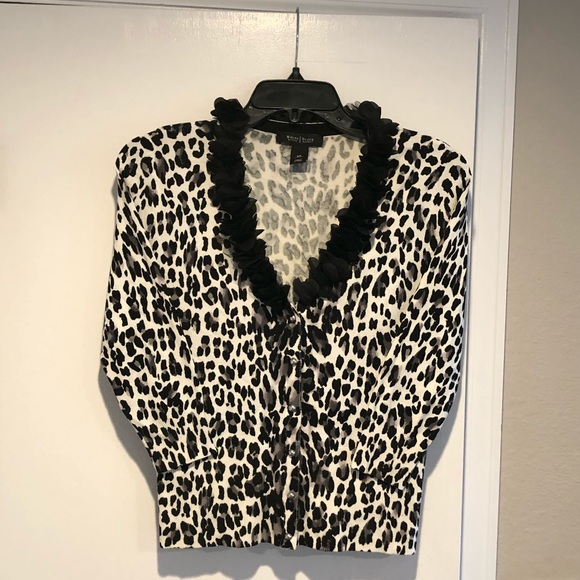 White House Black Market Sweaters - 🦊❤️ 4 for $15 Leopard Print Cardigan